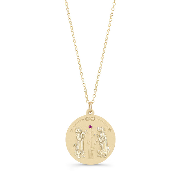 Spirit Unity Talisman Gold Plate Necklace Benefiting Beth's Furry Friends
